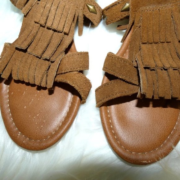 MinneTonka Melina Fringe Wedge Size 7 - Picture 10 of 15